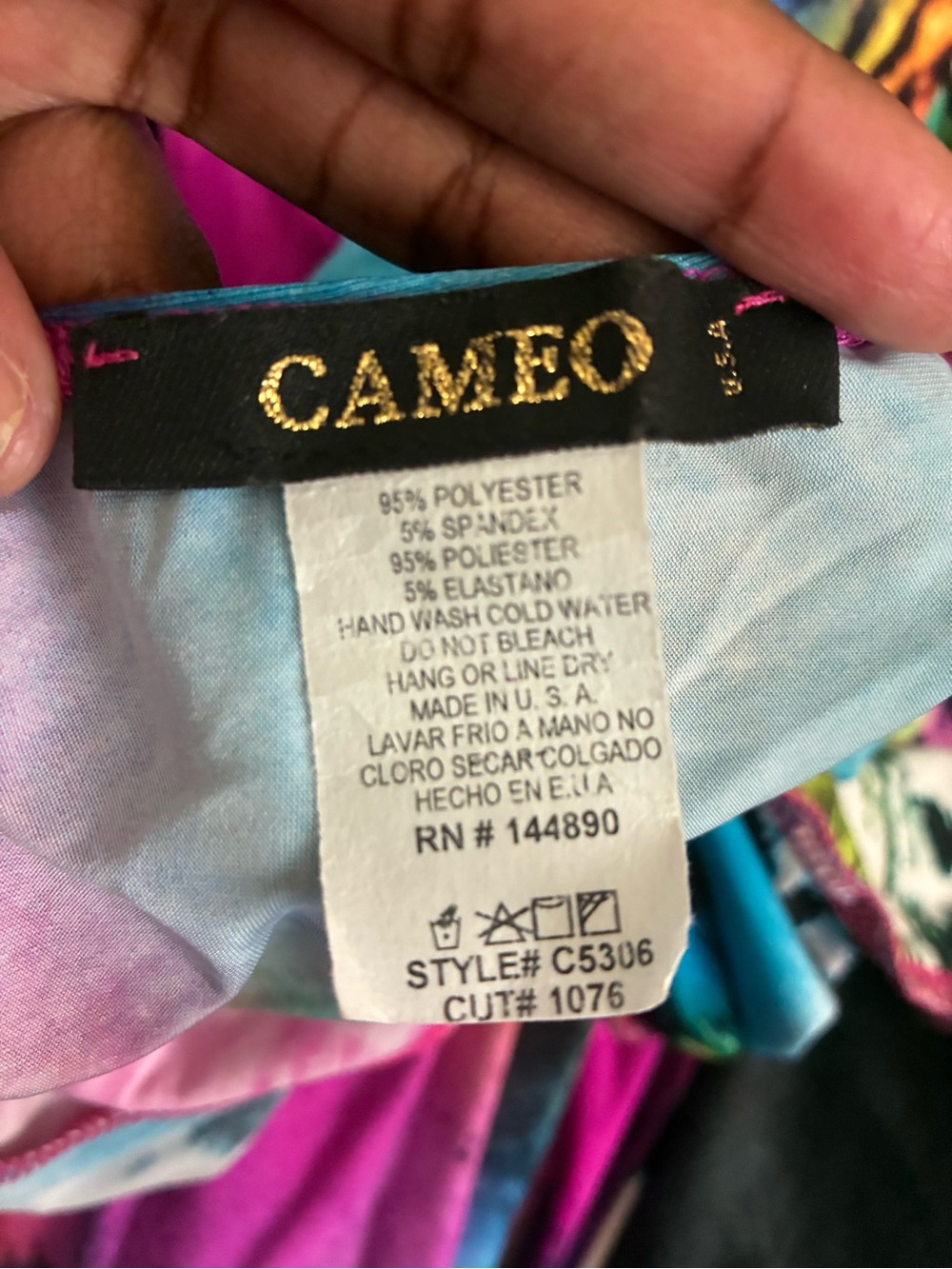 Pink & Blue Tie-Dye Halter Maxi Dress - Picture 7 of 7